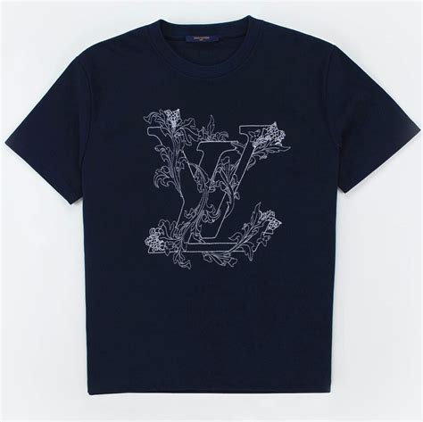 embroidered lv flower t-shirt|Quilted Monogram Flower Shirt .